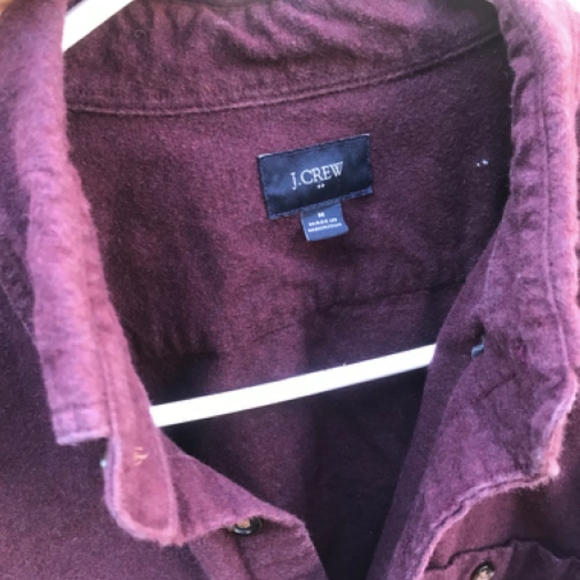 Maroon LL Bean Flannel Shirt - Picture 3 of 3